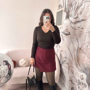 TOP À PAILLETTE CHOCO