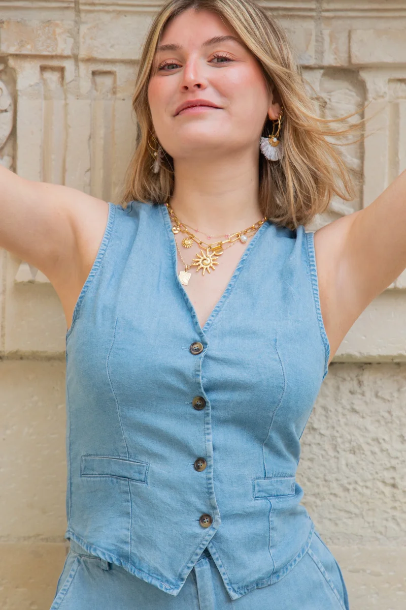 Gilet sans manche stone VIC La Petite Étoile – Image 4