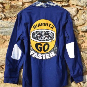 French workwear 50s jacket hand embroidery chainstitch Gorilla/ veste ouvrière année 50 brodée à la main point de chaînette