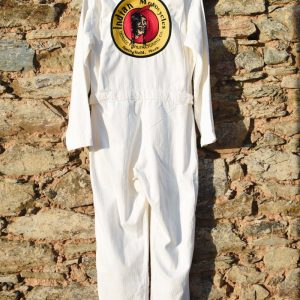 HBT coverall 50's hand embroidered chainstitch method combinaison herringbone twill brodée à la main