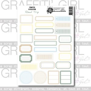 Die-cut étiquettes Road Trip