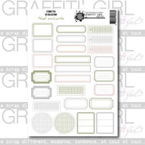 Die-cut étiquettes Noël enchanté