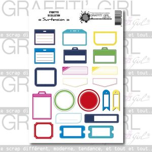 Die-cut étiquettes Surtension