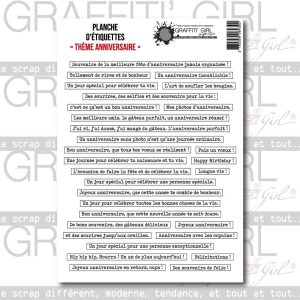 Die-cut thème anniversaire