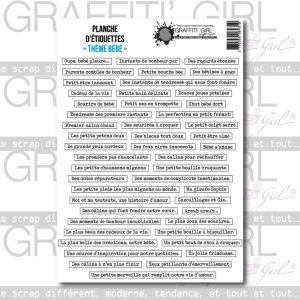 Die-cut thème bébé