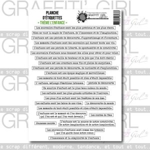 Die-cut thème L&rsquo;enfance