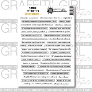 Die-cut thème mariage