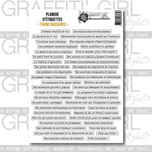 Die-cut thème naissance