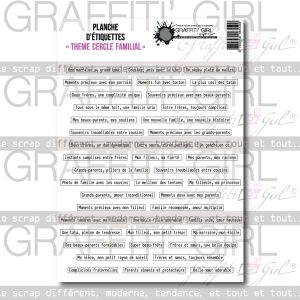 Die-cut Thème Cercle Familial