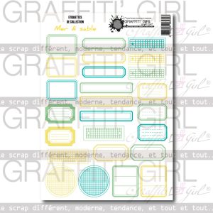 Die-cut étiquettes Mer & sable