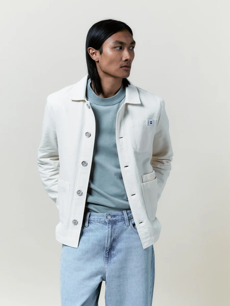 VESTE WORKER TOILE ECRU – Image 3