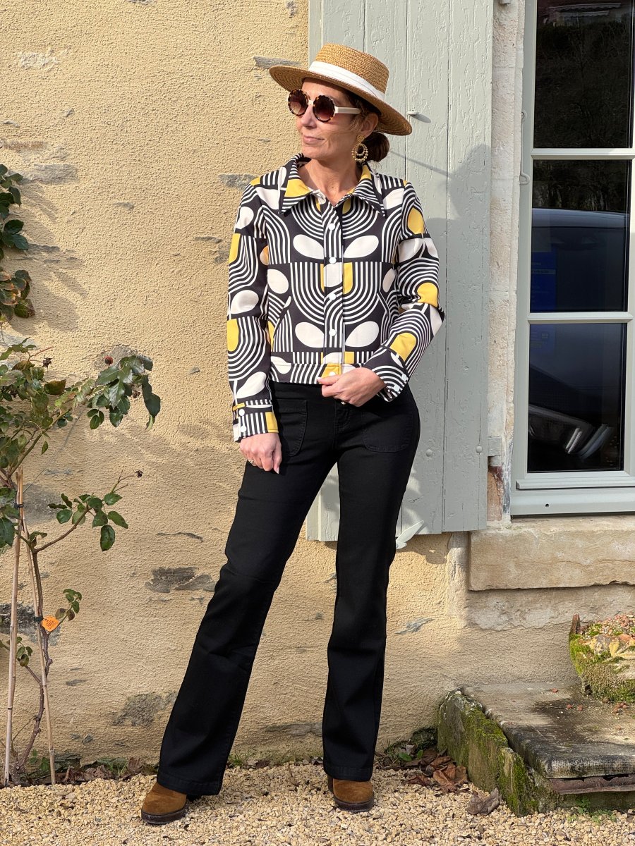 Veste SEVENTIES n°182 moutarde Hippocampe – Image 3