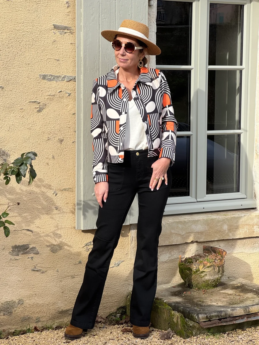 Veste SEVENTIES n°182 orange Hippocampe – Image 5