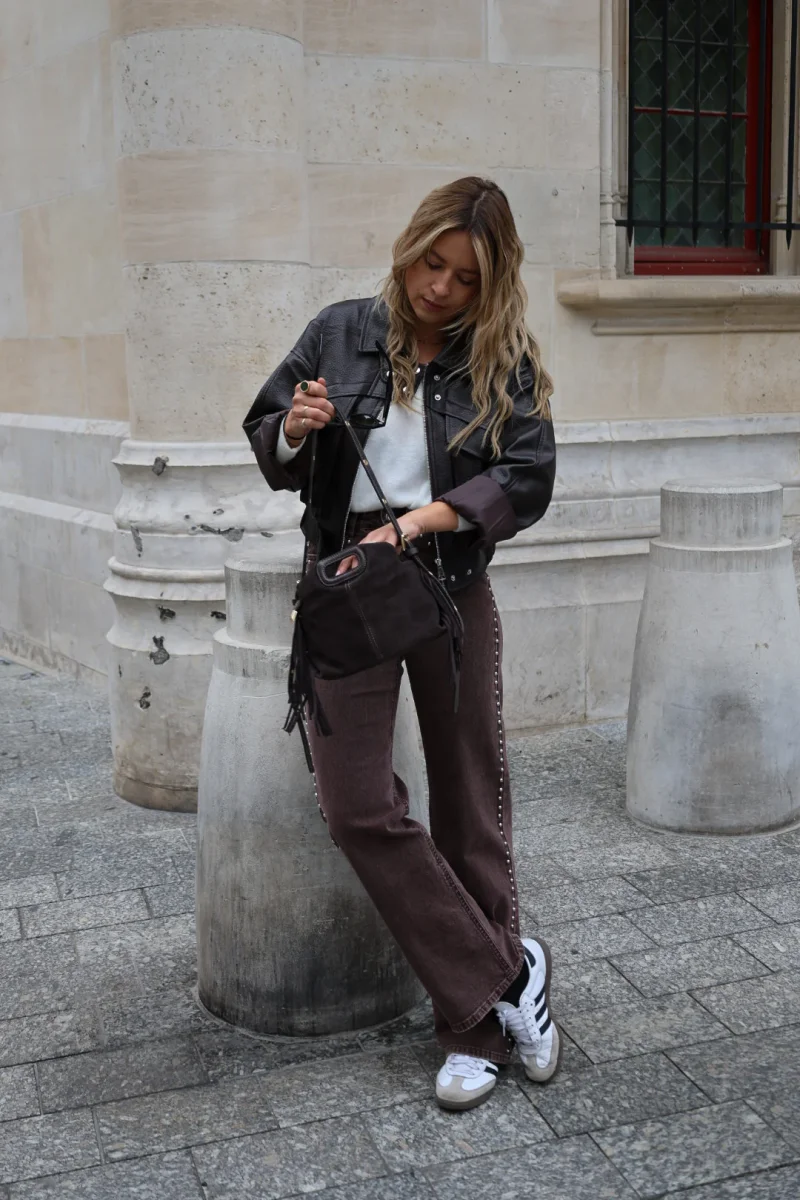 Veste biker choco – Image 7