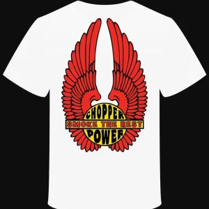 T-Shirt "Chopper Power Smoke the Rest" BIKE MOTO OLD VINTAGE DESIGN LOGO
