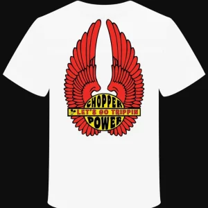 T-Shirt "Chopper Power Let's go trippin" BIKE  MOTO OLD VINTAGE DESIGN LOGO