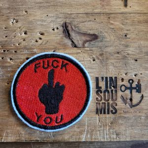 Patch Brodé Fuck You ( Version Rouge & Noir)