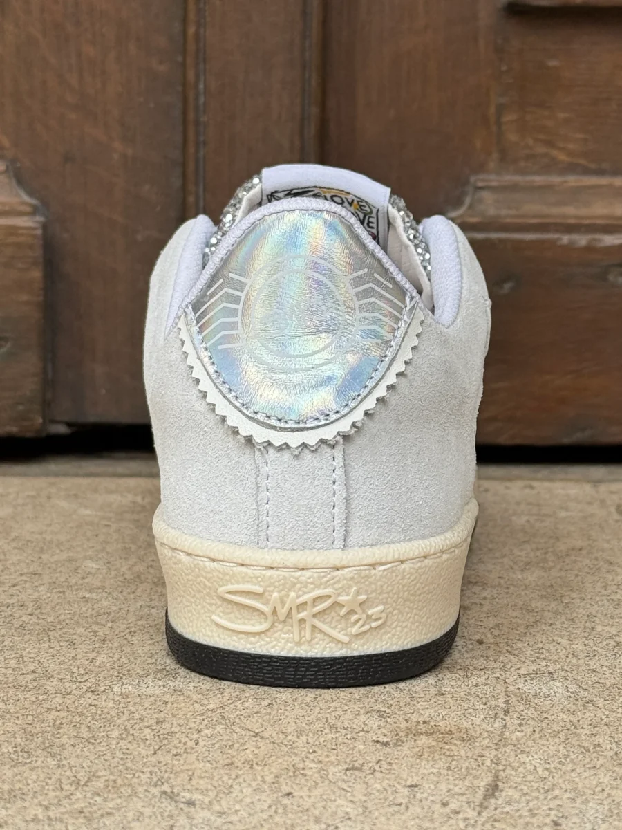 Basket cuir argent paillettes étoile blanche JULY D125 A Semerdjian – Image 7