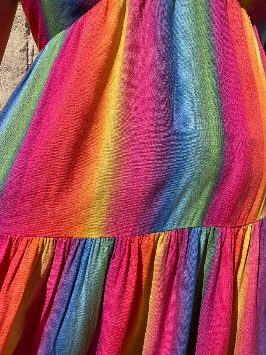 Robe courte multicolore croisée dans le dos LIZE – Image 7