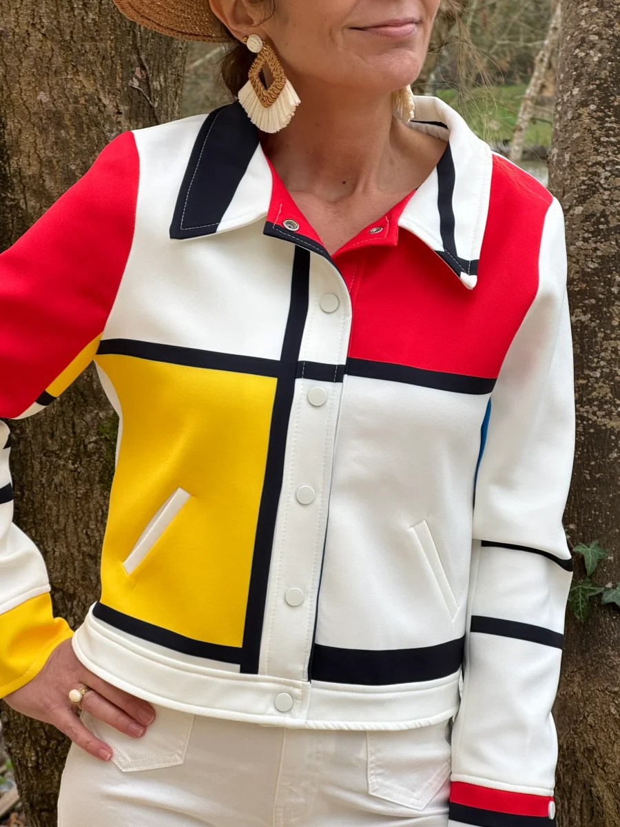 Veste blanche MONDRIAN Hippocampe – Image 4