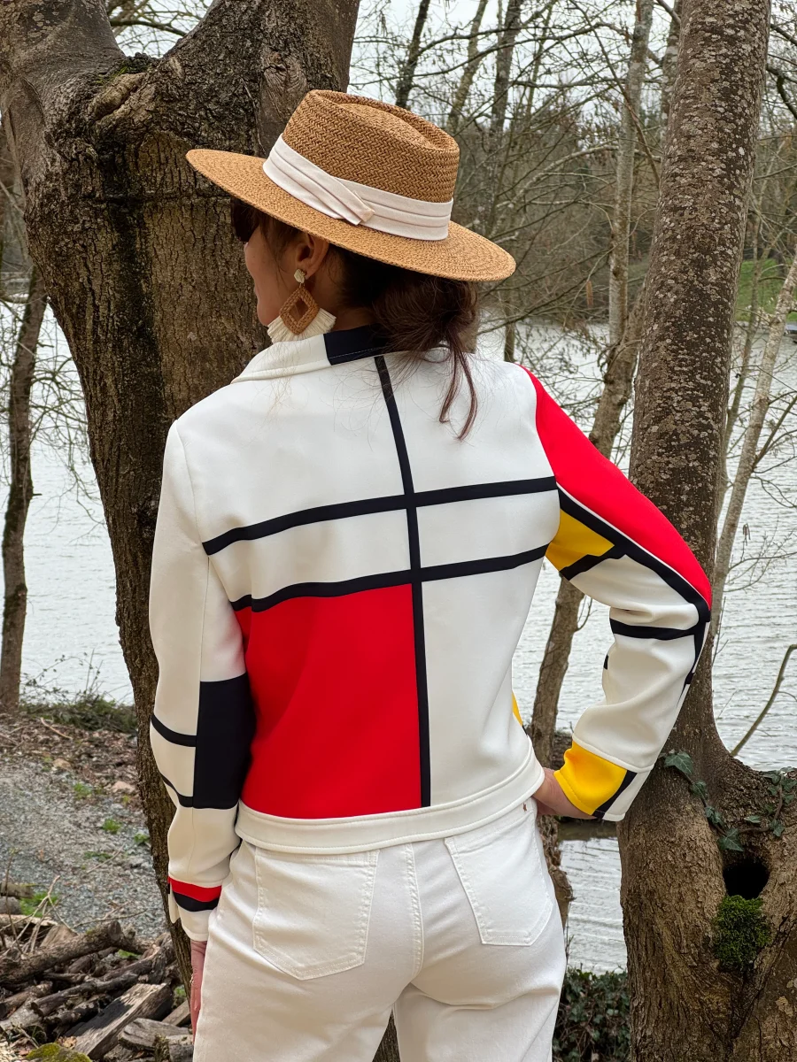Veste blanche MONDRIAN Hippocampe – Image 5