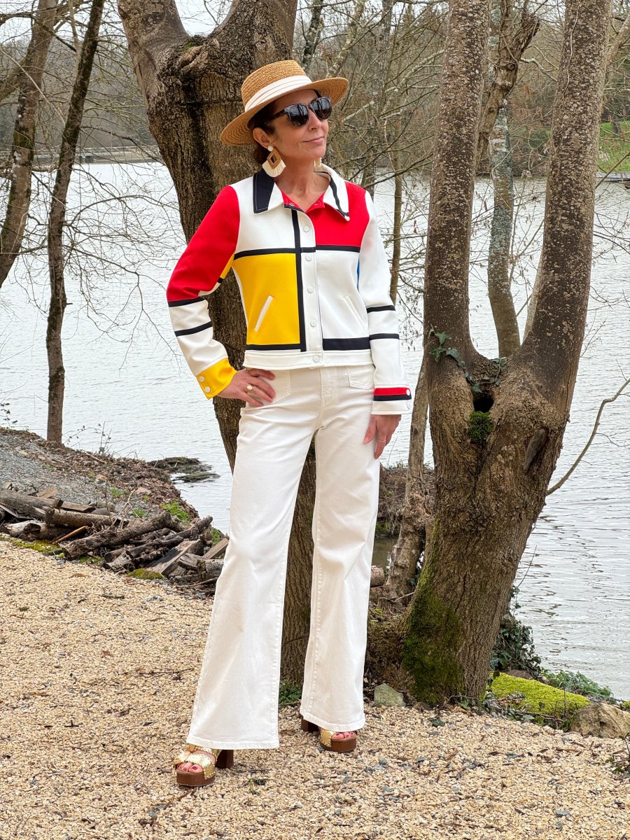 Veste blanche MONDRIAN Hippocampe – Image 3