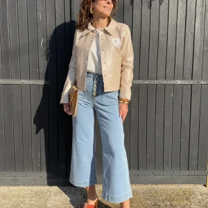 Veste vinyle ivoire DAISY Hippocampe