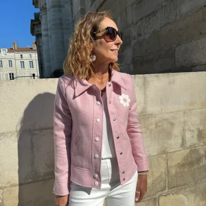 Veste tweed DAISY rose Hippocampe