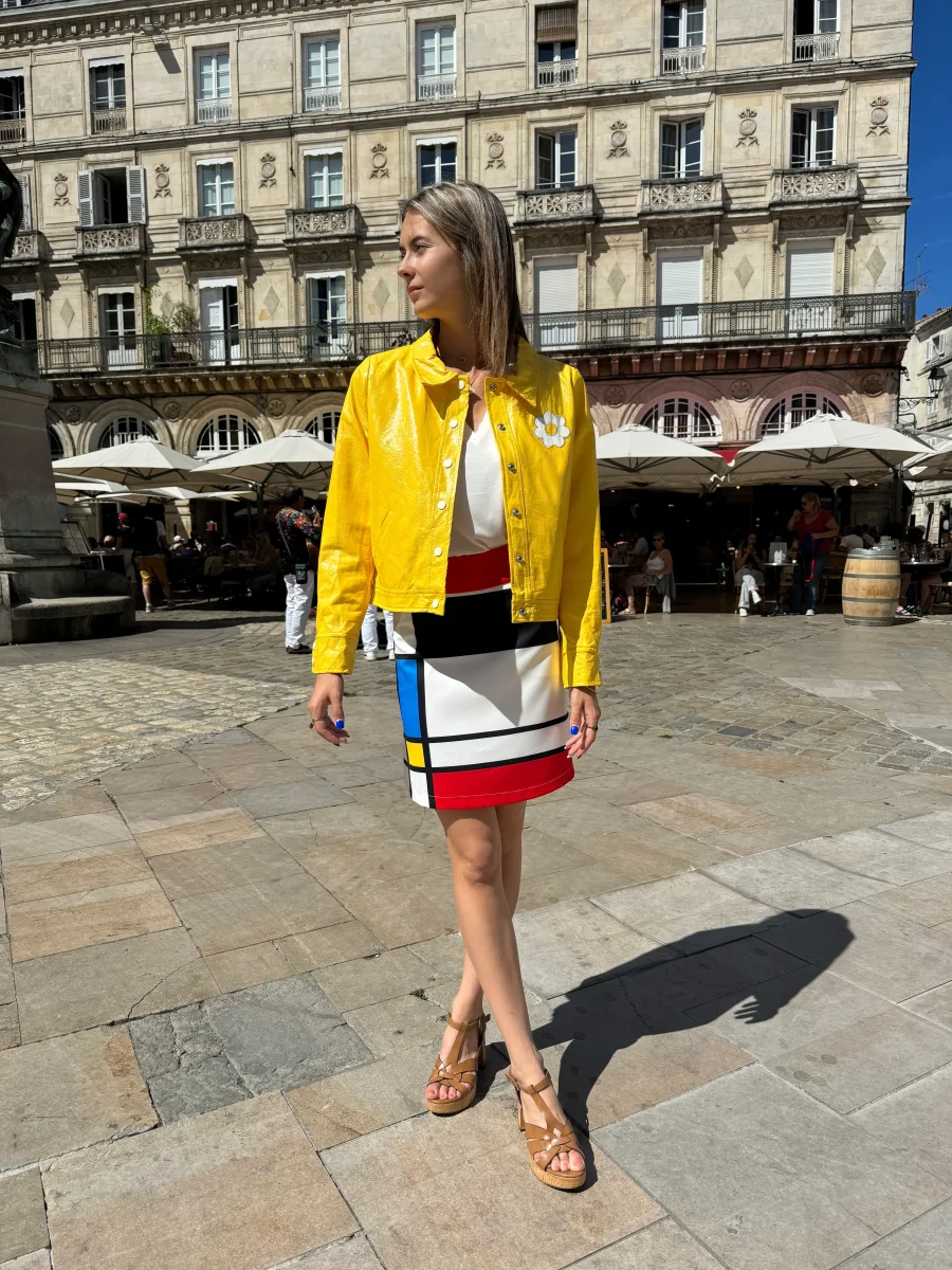 Veste vinyle citron DAISY Hippocampe – Image 8