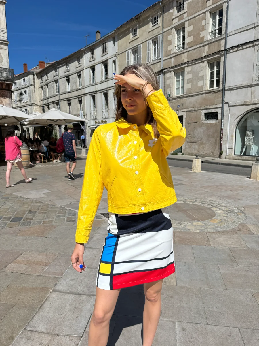 Veste vinyle citron DAISY Hippocampe – Image 5