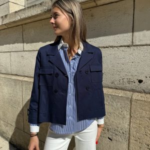 Veste SAHAR marine Hippocampe