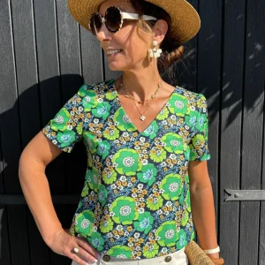 Top SEVENTIES n°122 vert et marine Hippocampe