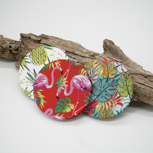 Miroir  de poche tropical
