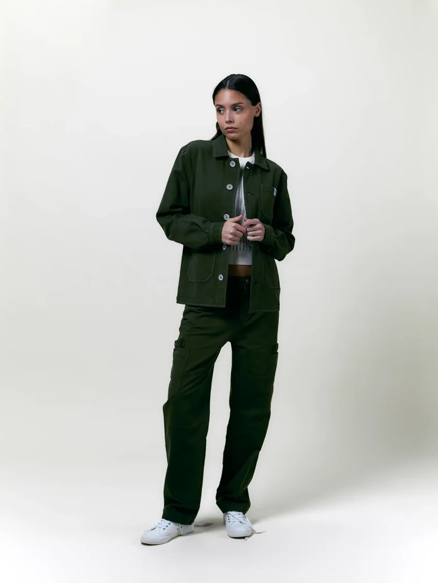 VESTE WORKER TOILE OLIVE – Image 9