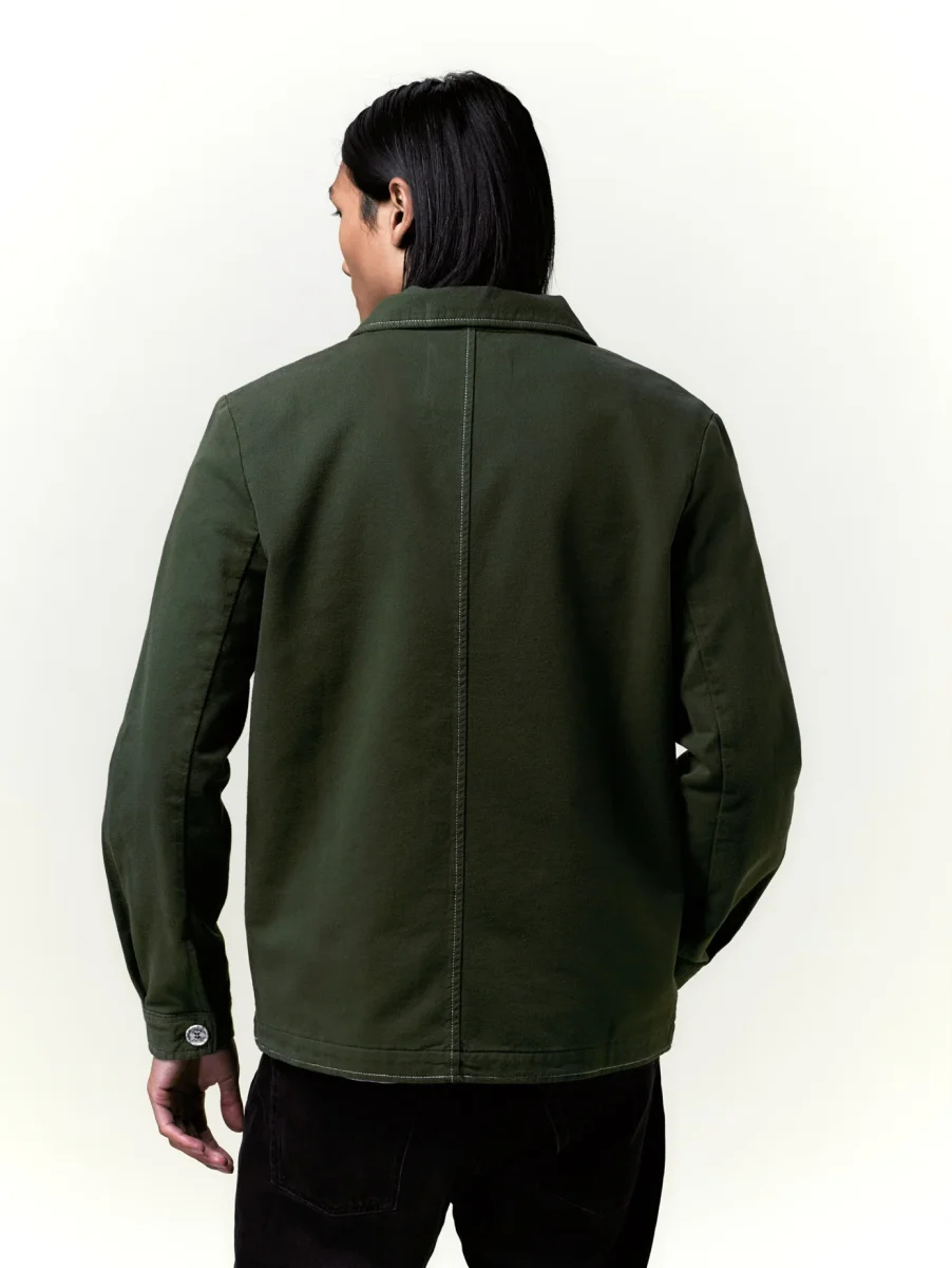 VESTE WORKER TOILE OLIVE – Image 6