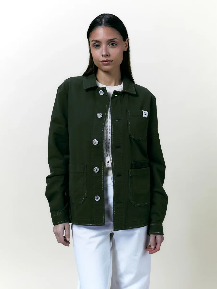 VESTE WORKER TOILE OLIVE – Image 5
