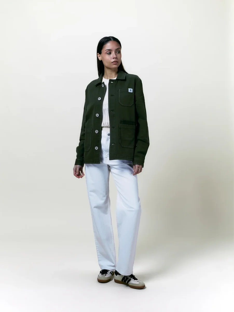 VESTE WORKER TOILE OLIVE – Image 2