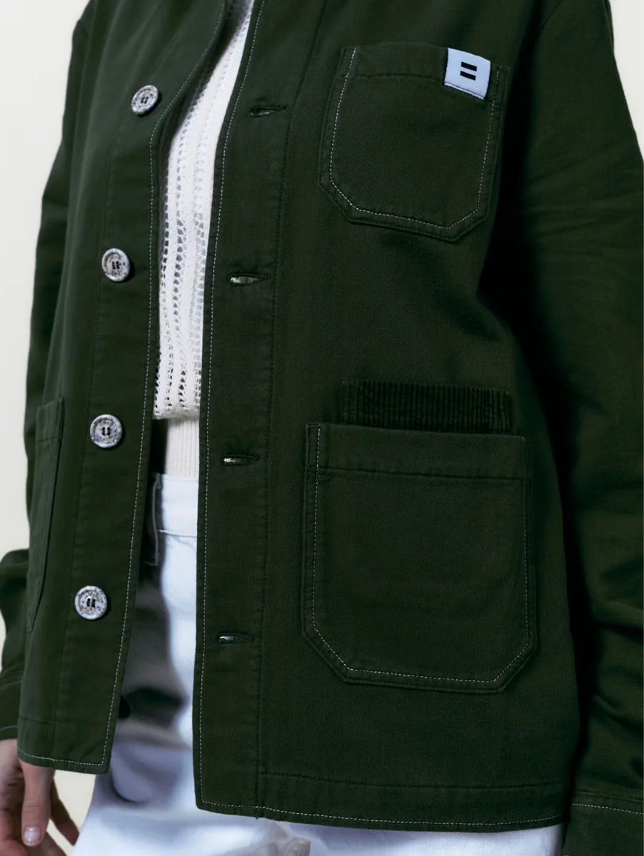 VESTE WORKER TOILE OLIVE – Image 4