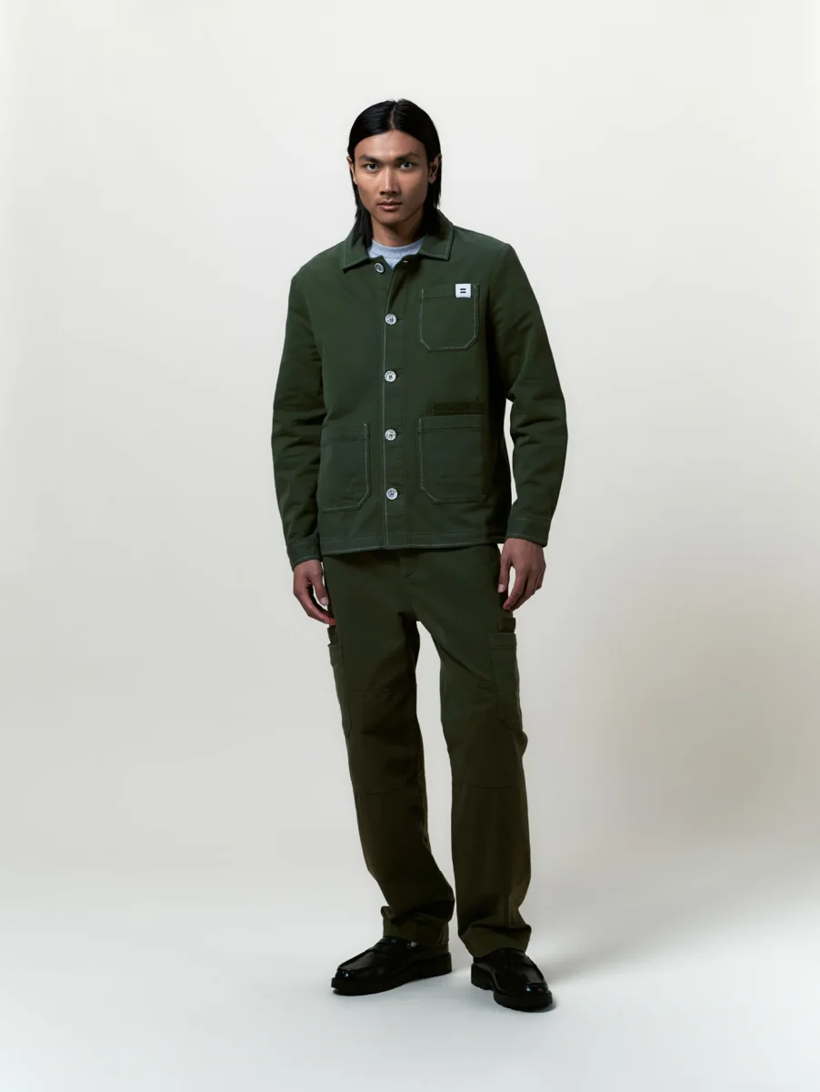 VESTE WORKER TOILE OLIVE – Image 3