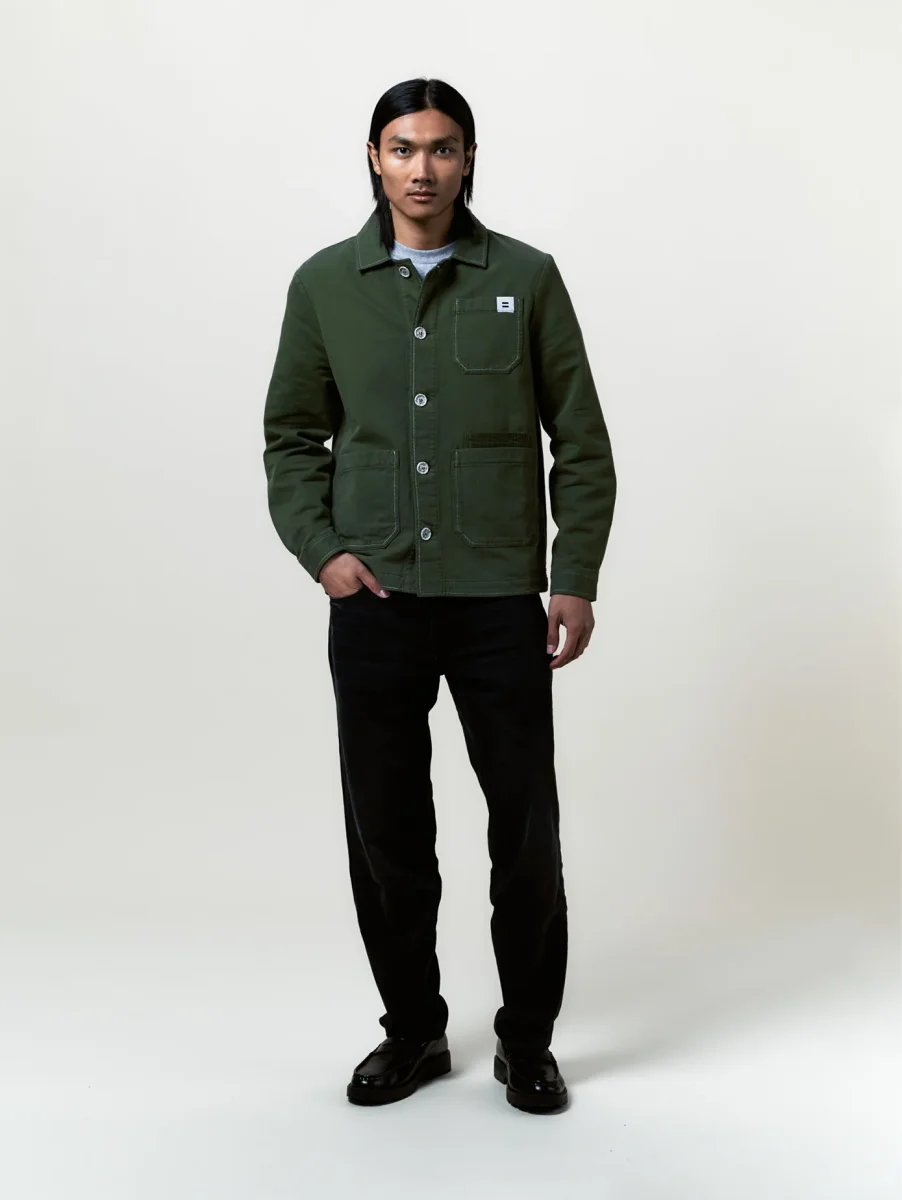 VESTE WORKER TOILE OLIVE – Image 8