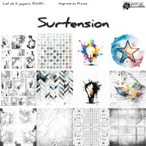 Lot de 6 papiers 30×30 Surtension