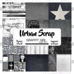 Lot de 6 papiers 30×30 Urban Scrap