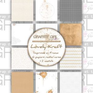 Lot de 6 papiers 30×30 Lovely Kraft