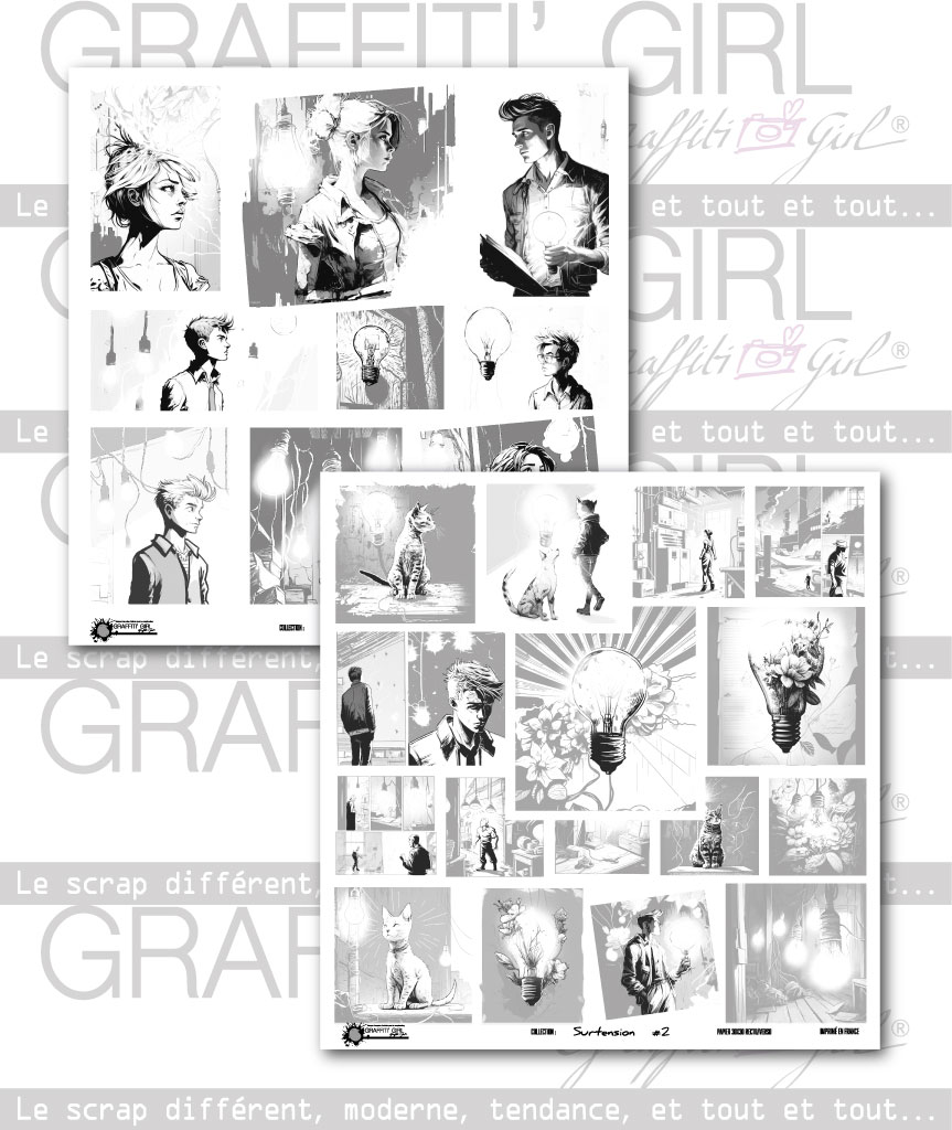 Lot de 6 papiers 30×30 Surtension – Image 3