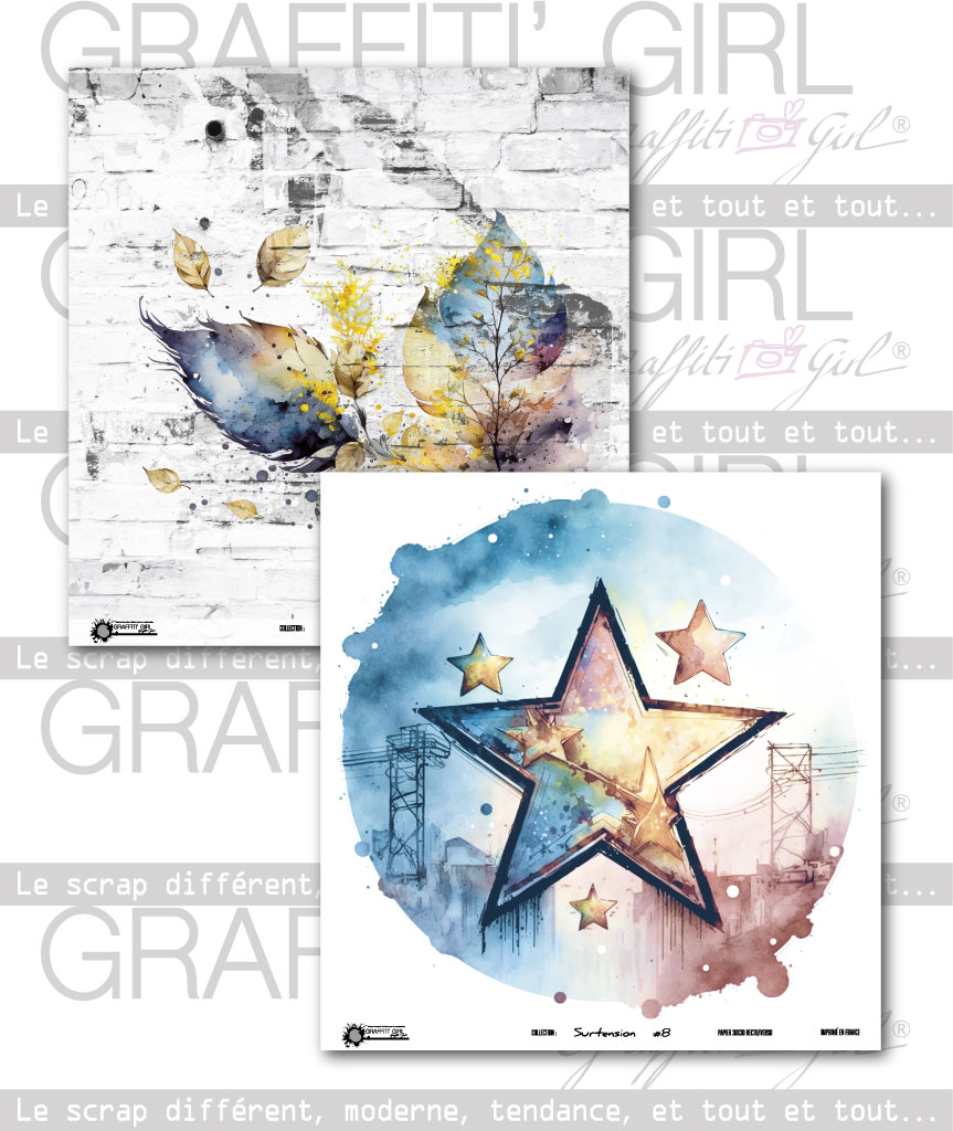 Lot de 6 papiers 30×30 Surtension – Image 6