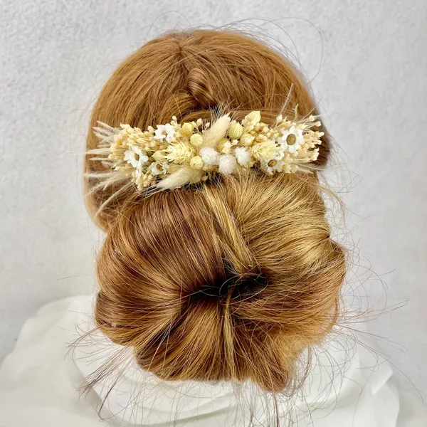 Peigne Bohème Palm nuances de blanc beige - Accessoire mariage – Image 3