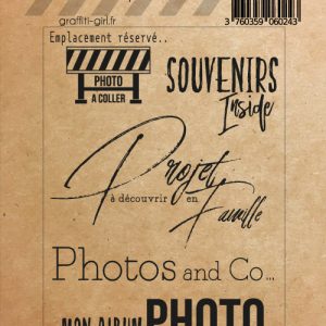 Tampons Transparents Album Scrap