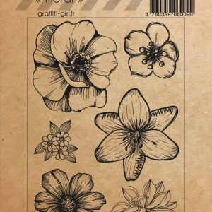 Tampons Transparents Floral