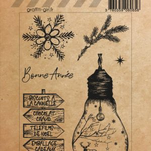 Tampons Transparents Noël at home