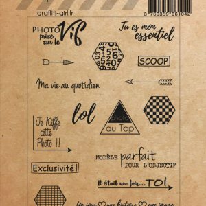 Tampons Transparents Scrap ma vie